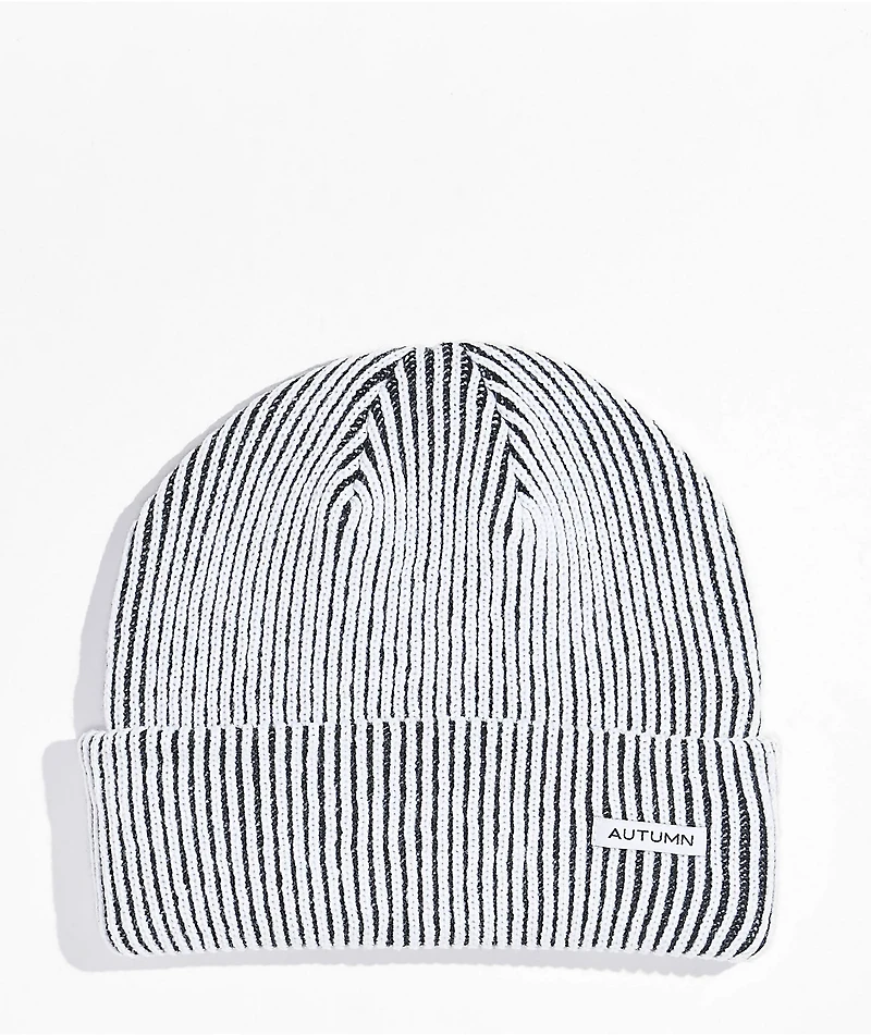Autumn Cord White Beanie