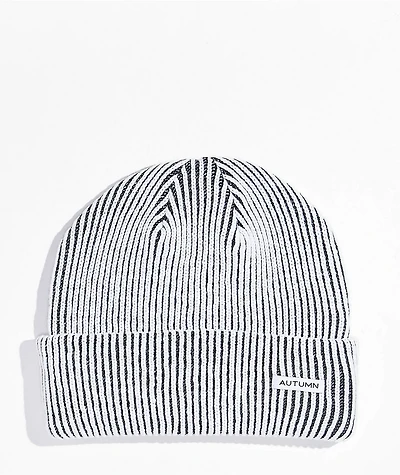 Autumn Cord White Beanie