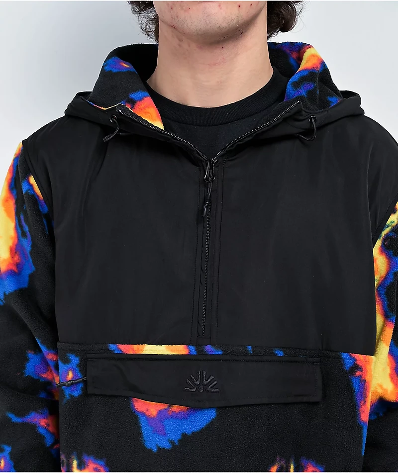 Autumn Horizon Doppler Half Zip Sherpa Hoodie