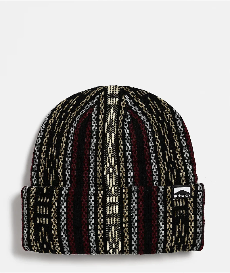 Autumn Landscape Merlot Beanie