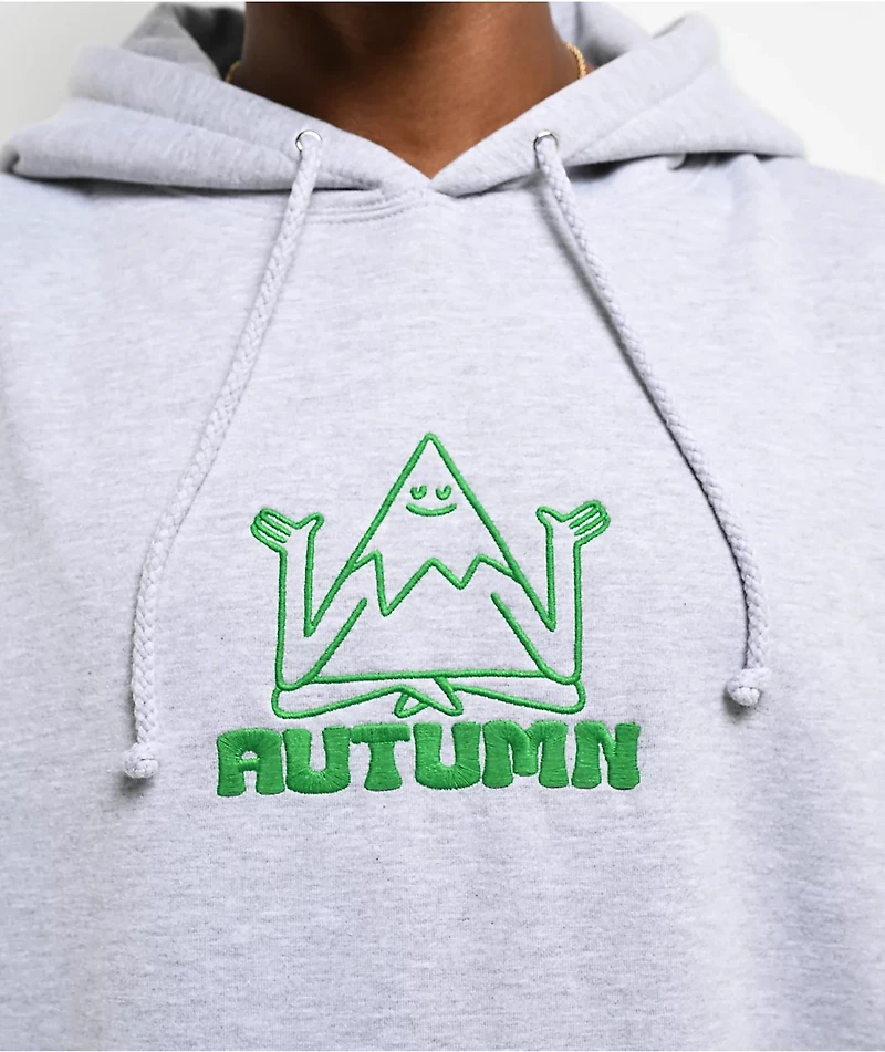 Autumn Mindful Mountain Grey Hoodie