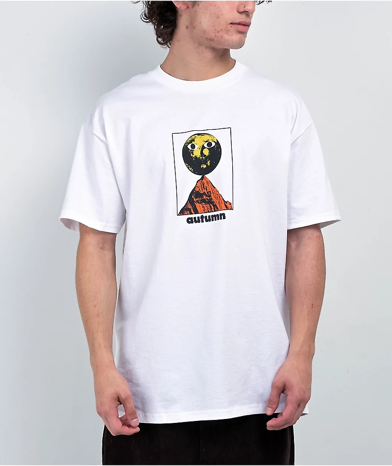 Autumn Moon Man White T-Shirt