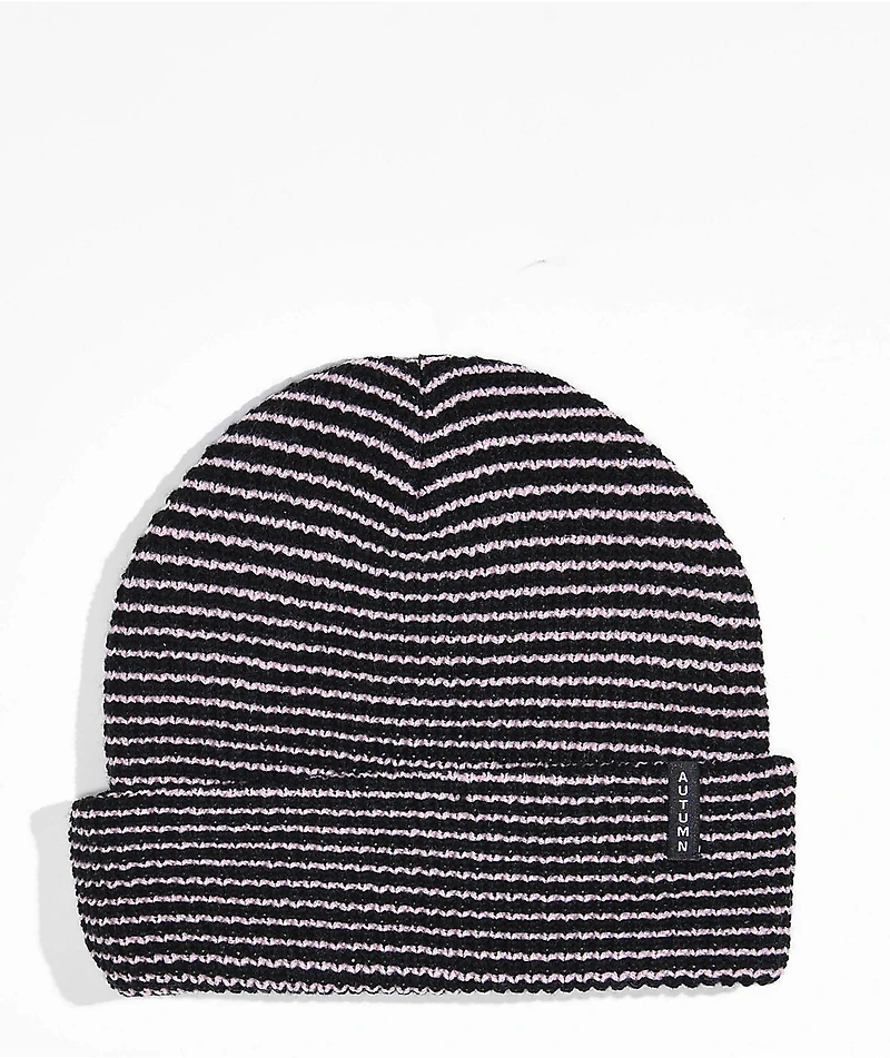Autumn Pink Stripe Beanie