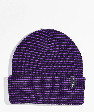 Autumn Purple Stripe Beanie