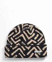 Autumn Select Fit Geo Black & Brown Beanie