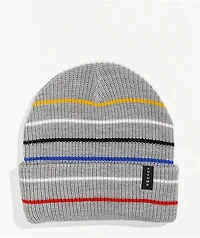 Autumn Select Grey & Multi Stripe Beanie