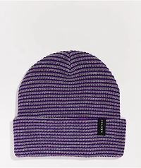 Autumn Select Stripe Purple & Grey Beanie