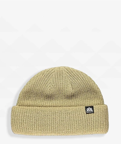 Autumn Shorty Double Roll Khaki Beanie