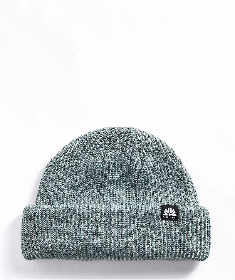Autumn Shorty Double Roll Work Green Beanie