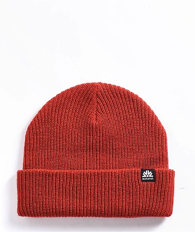 Autumn Simple Fit Burnt Henna Red Beanie