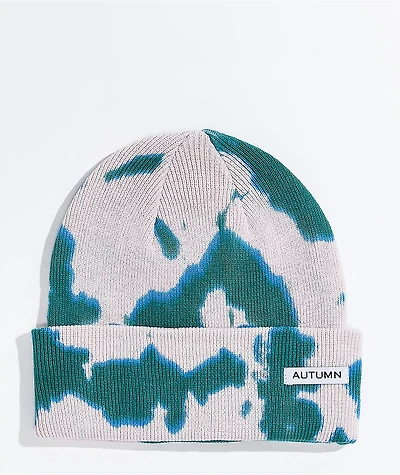 Autumn Surplus Blue & Mauve Tie Dye Beanie
