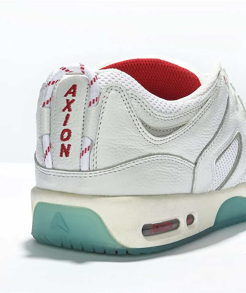 Axion Official White, Grey, & Red Skate Shoes