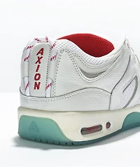 Axion Official White, Grey, & Red Skate Shoes