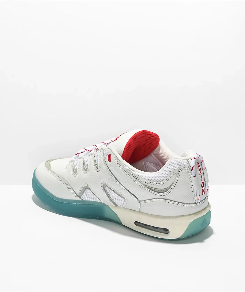 Axion Official White, Grey, & Red Skate Shoes