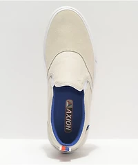 Axion Rue Off White Slip-On Skate Shoes