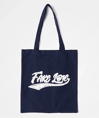 BTS Varsity Fake Love Navy Blue Tote Bag