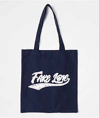 BTS Varsity Fake Love Navy Blue Tote Bag