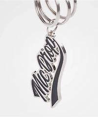 BTS Varsity Mic Drop Silver Keychain