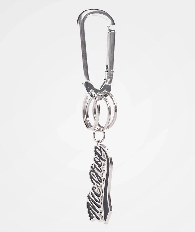 BTS Varsity Mic Drop Silver Keychain