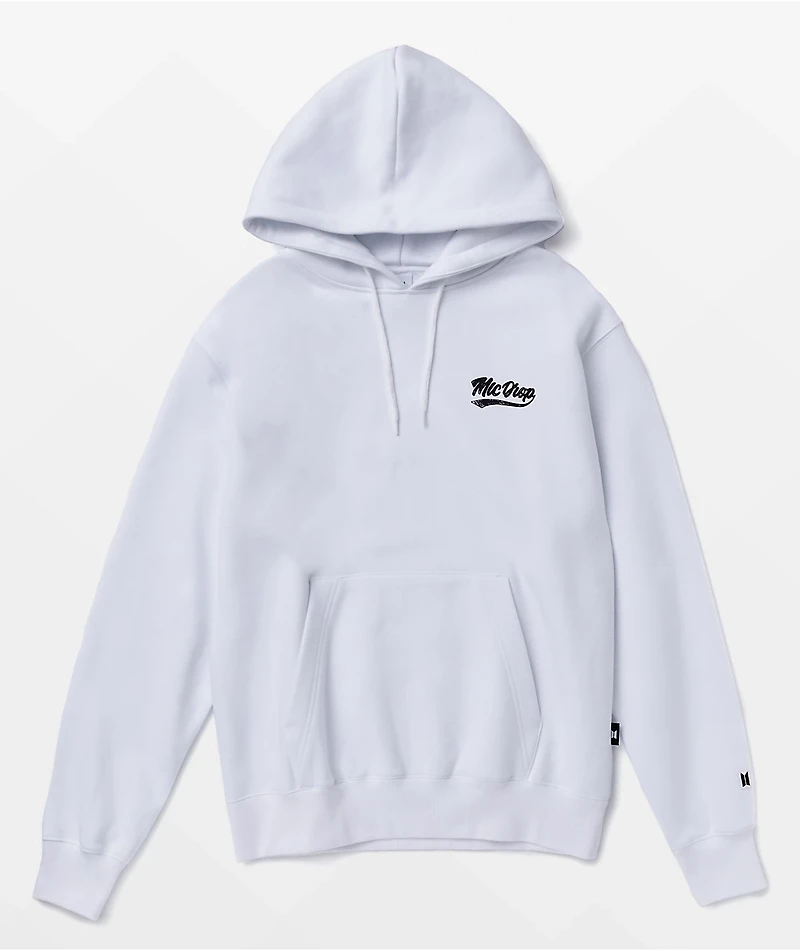 BTS Varsity Mic Drop White Hoodie