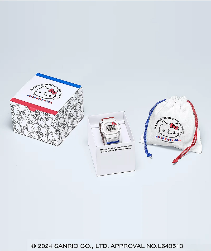Baby-G x Hello Kitty BGD565KT-7 White Digital Watch