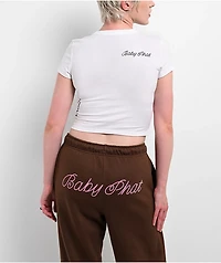 Baby Phat Big Cat White Crop T-Shirt