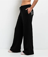Baby Phat Old English Script Black Wide Leg Sweatpants