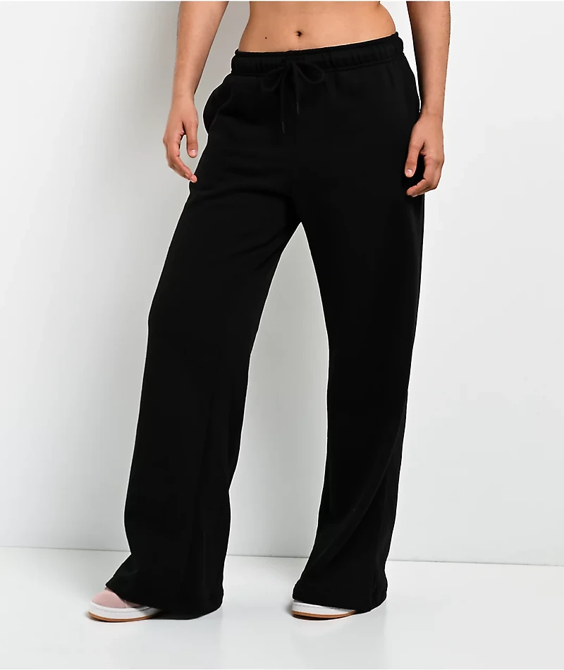Baby Phat Old English Script Black Wide Leg Sweatpants