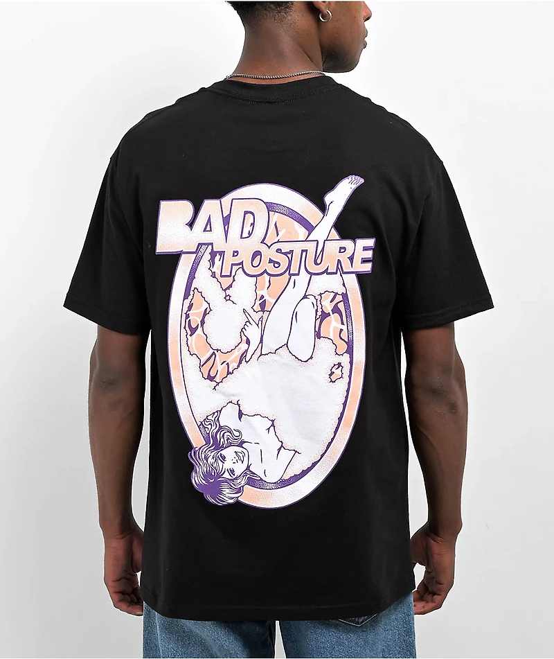 Bad Posture Rest & Relaxation Black T-Shirt