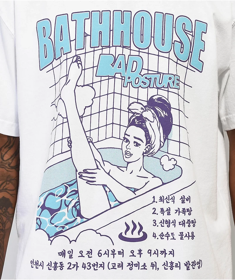 Bad Posture Spa Me White T-Shirt