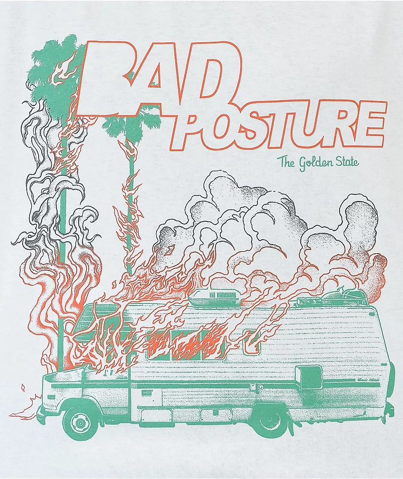 Bad Posture Summers End White T-Shirt