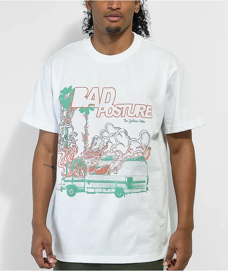 Bad Posture Summers End White T-Shirt