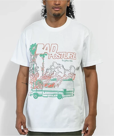 Bad Posture Summers End White T-Shirt