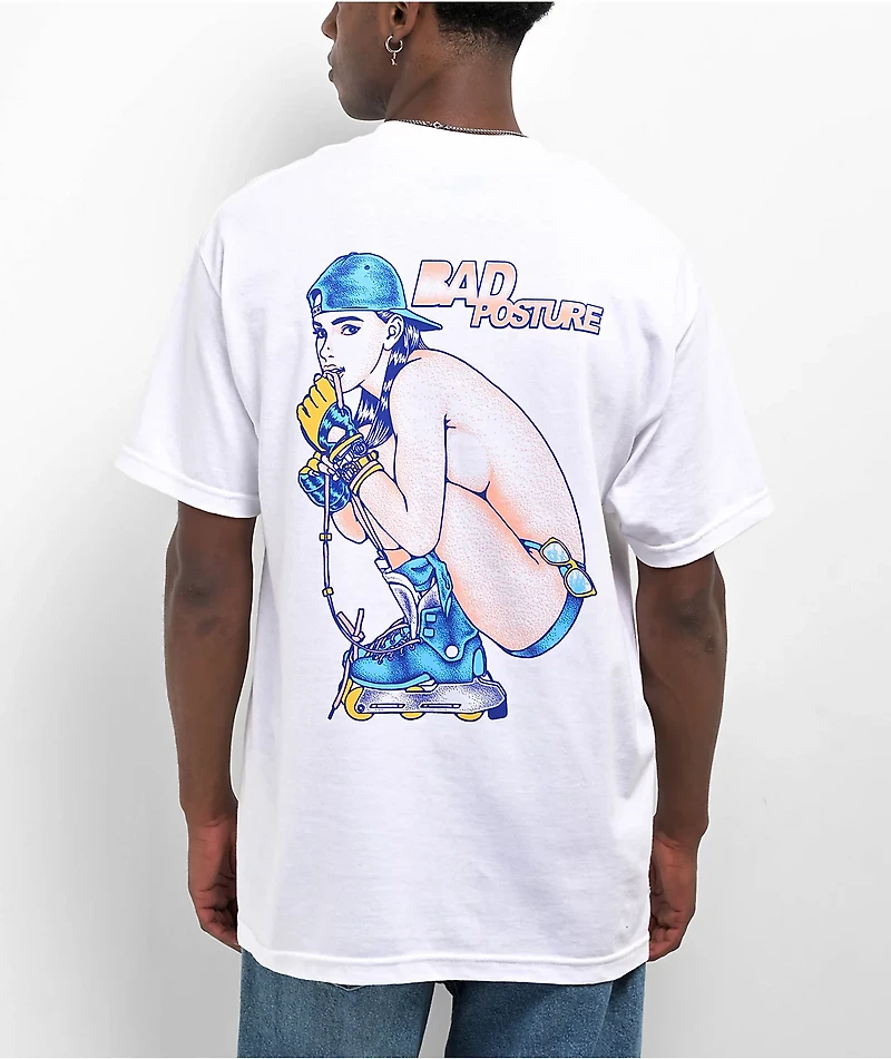 Bad Posture Summers End White T-Shirt