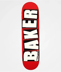 Baker Brand Logo White & Red 8.0" Skateboard Deck