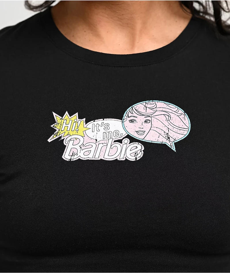 Barbie It's Me Black Crop T-Shirt
