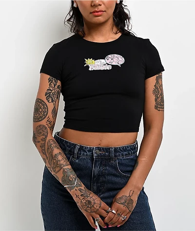 Barbie It's Me Black Crop T-Shirt