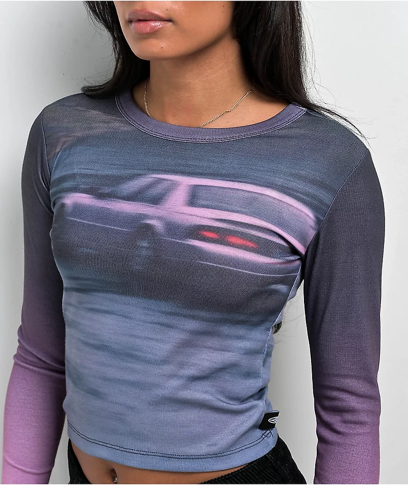 Basic Pleasure Mode Drive Through Purple Long Sleeve T-Shirt