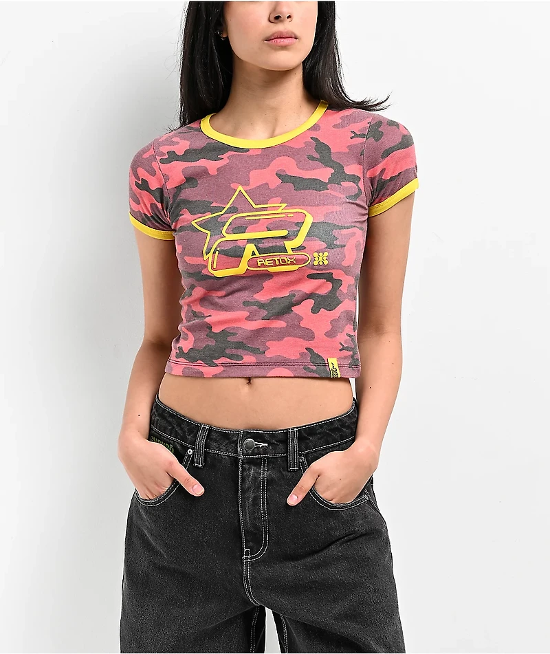 Basic Pleasure Mode Strawberry Camo Red T-Shirt