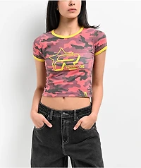 Basic Pleasure Mode Strawberry Camo Red T-Shirt