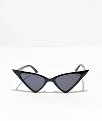 Basic Triangle Black Cat Eye Sunglasses