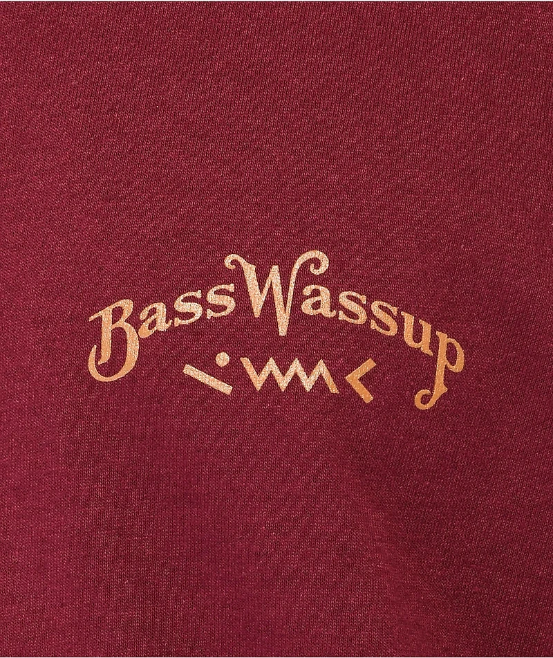 Basswassup Gift Burgundy T-Shirt