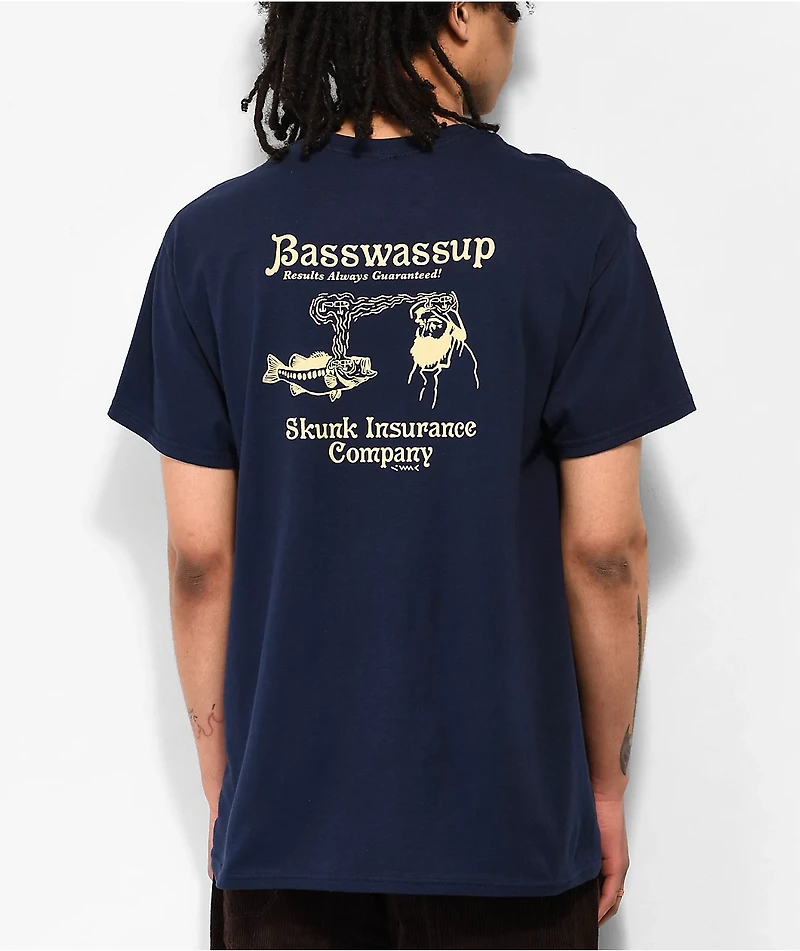 Basswassup Visions Navy T-Shirt