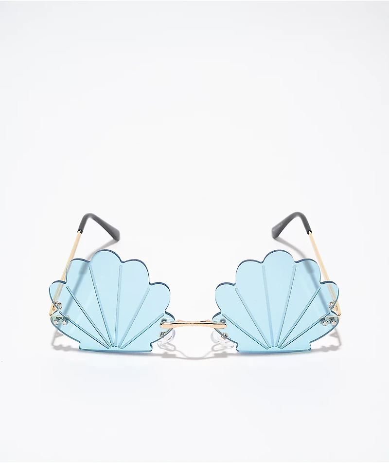Beachy Blue Seashell Sunglasses