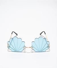 Beachy Blue Seashell Sunglasses