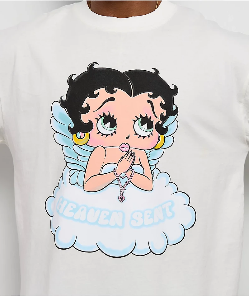 Bella Dona x Betty Boop Angel Betty White T-Shirt