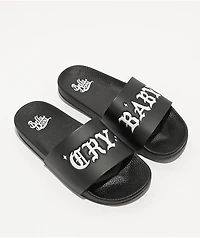Bella Donna Cry Baby Black Slide Sandals