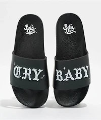 Bella Donna Cry Baby Black Slide Sandals