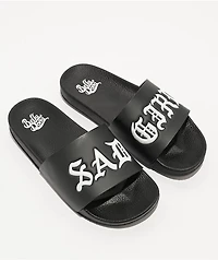 Bella Donna Sad Girl Black Slide Sandals