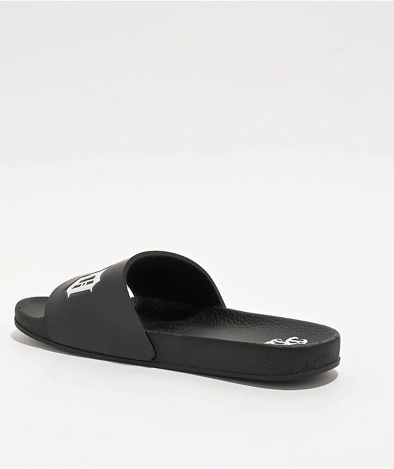 Bella Donna Sad Girl Black Slide Sandals